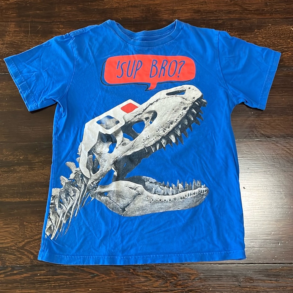 Place blue dinosaur “Sup Bro” Tshirt